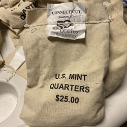 1999-D Connecticut, Washington Quarter, Original Mint Sewn Bag 100 Coins