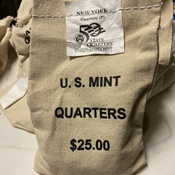 2001-P New York, Washington Quarter, Original Mint Sewn Bag 100 Coins