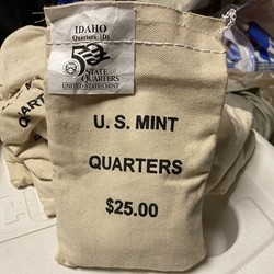 2007-P Idaho, Washington Quarter, Original Mint Sewn Bag 100 Coins