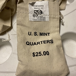 2001-D Vermont, Washington Quarter, Original Mint Sewn Bag 100 Coins