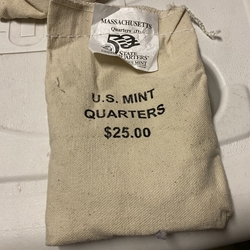 2000-D Massachusetts, Washington Quarter, Original Mint Sewn Bag 100 Coins