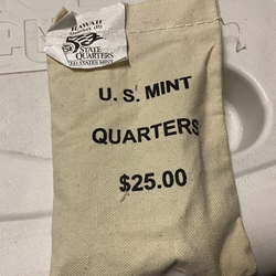 2008-P Hawaii, Washington Quarter, Original Mint Sewn Bag 100 Coins