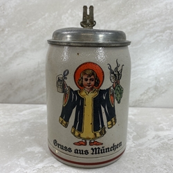 Beer Stein, Munich Child, 0.5L, pewter lid