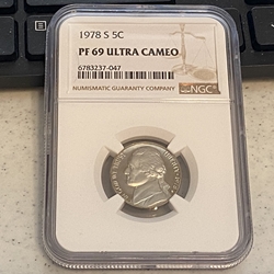 1978 S Jefferson Nickel, PF 69 Ultra Cameo, 047