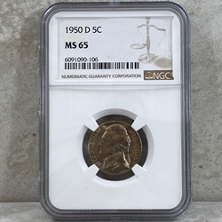 1950-D Jefferson Nickel, MS 65 -106