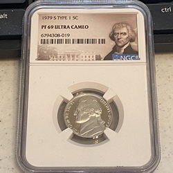 1979 S Type 1, Jefferson Nickel, PF 69 Ultra Cameo, 019