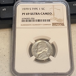 1979 S Type 1, Jefferson Nickel, PF 69 Ultra Cameo, 026