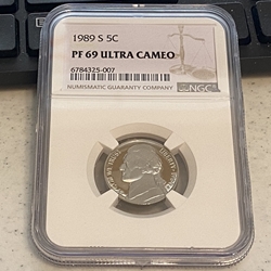 1989 S Jefferson Nickel, PF 69 Ultra Cameo, 007