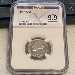 1989 S Jefferson Nickel, PF 9.9 Ultra Cameo, 011