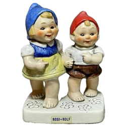 Goebel Figurines, Co-Boys, 17 603 11 Rosi + Rolf, Tmk 6, Wanted