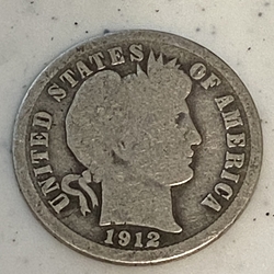 Barber Dime 1912