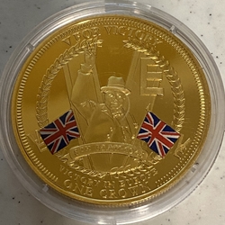 2015 V For Victory, 1 Crown - Elizabeth II, Tristan da Cunha