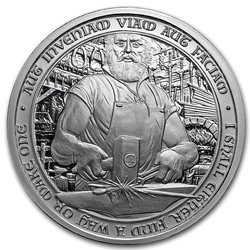 The Blacksmith: 2 oz "Brilliant Uncirculated" .999 Fine Silver Round