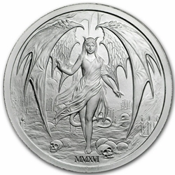 2016 Temptation of the Succubus - BU Finish by Pheli Mint, 2oz .999 Fine Silver Round