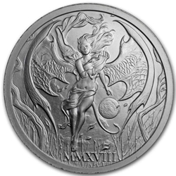 2018 Temptation of the Succubus - BU Finish by Pheli Mint, 2oz .999 Fine Silver Round