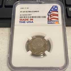 2001-S Jefferson Nickel, PF 69 Ultra Cameo - 007