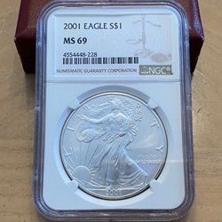 2011 American Eagle Silver One Ounce Certified / Slabbed MS69 - 228