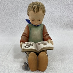M.I. Hummel 14/A Boy, Book Worm Bookends,  Arbeitsmuster Red X, We11/62, Tmk 3