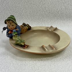 M.I. Hummel 166 Boy With Bird, Ashtray, Arbeitsmuster, Red Line, FK 2/58, Tmk 3