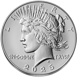 2025 Peace Silver Dollar Uncirculated Coin