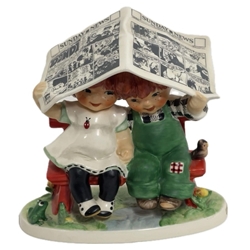 Goebel Figurine, Charlot Byj Red Head Series, BYJ 51 Let it Rain, Tmk 5