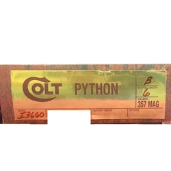 Colt .357 Mag Python 6 Inch Blue, Revolver