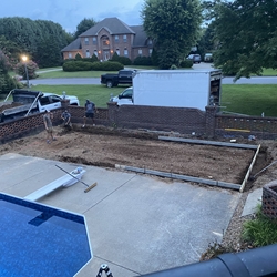 Pool House July 2024 Start Removing New Pad