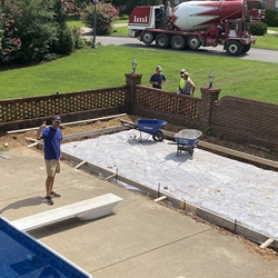 Pool House July 2024 Start Removing New Pad