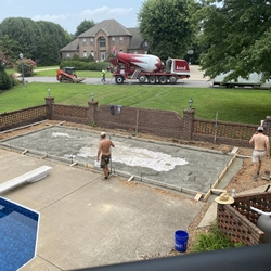 Pool House July 2024 Start Removing New Pad