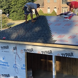 Pool House July 2024 Start Removing New Roof Shingles