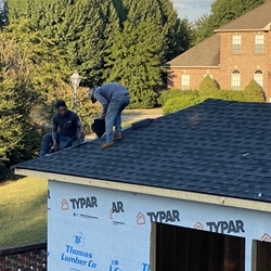 Pool House July 2024 Start Removing New Roof Shingles