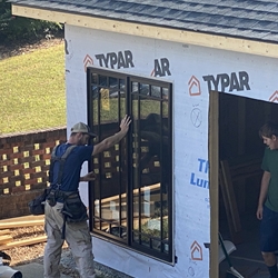 Pool House July 2024 Start Removing Sierra Pacific Doors and Windows